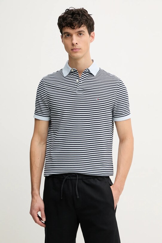 Поло Tommy Hilfiger візерунок блакитний MW0MW17770