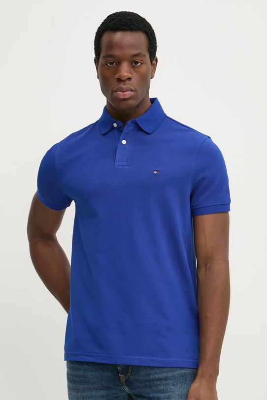 Tommy Hilfiger tricou polo albastru MW0MW17770