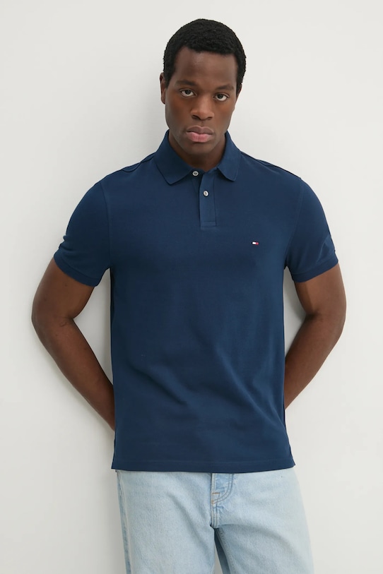 Polo tričko Tommy Hilfiger námořnická modř MW0MW17770