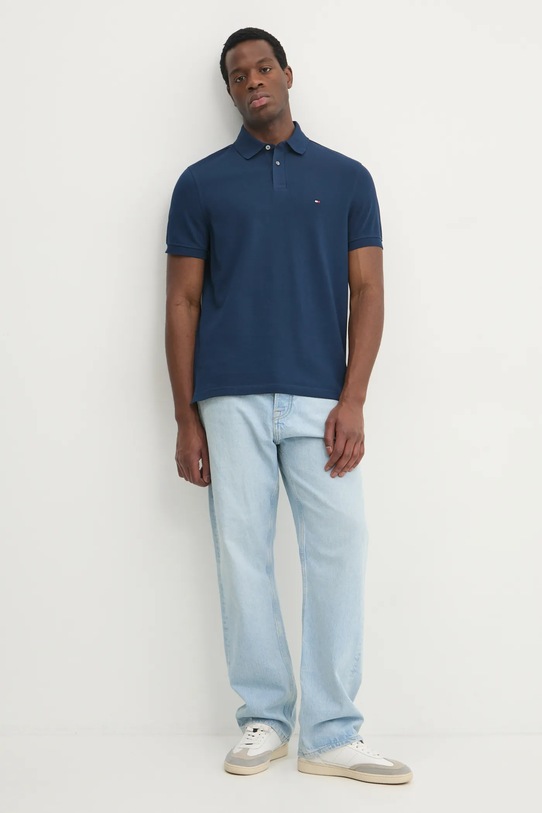 Polo tričko Tommy Hilfiger MW0MW17770 námořnická modř SS25