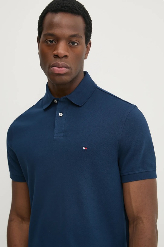 Polo tričko Tommy Hilfiger námořnická modř MW0MW17770