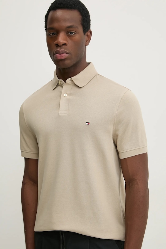 Tommy Hilfiger tricou polo bej MW0MW17770