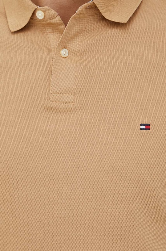 Polo tričko Tommy Hilfiger hnědá MW0MW17770