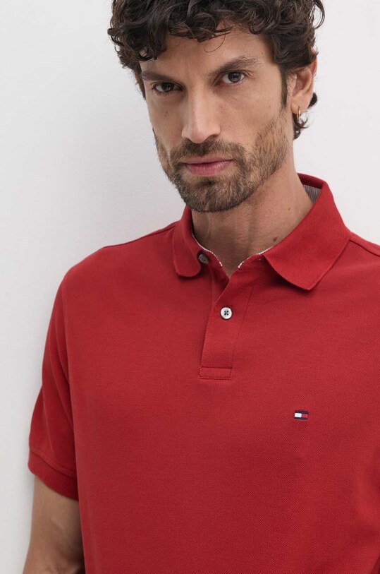 Tommy Hilfiger tricou polo burgundia MW0MW17770