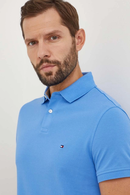 Tommy Hilfiger polo MW0MW17770 niebieski SS25