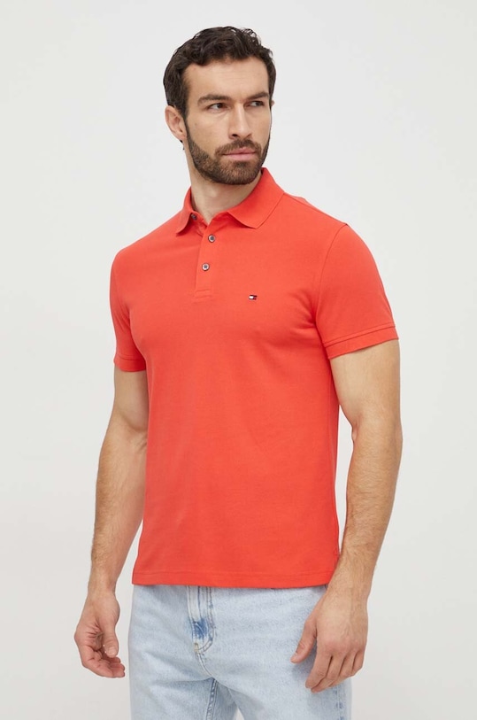 Tommy Hilfiger tricou polo MW0MW17771 portocaliu AW25