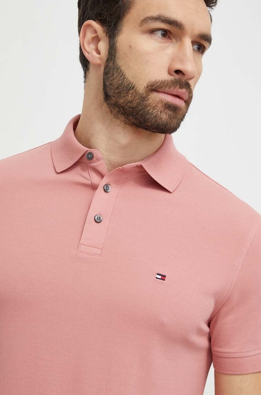 Odzież Tommy Hilfiger polo MW0MW17771 różowy
