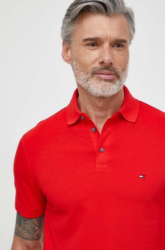Odzież Tommy Hilfiger polo MW0MW17771 czerwony