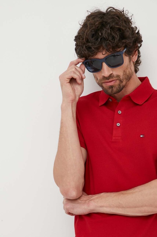 Πόλο Tommy Hilfiger κόκκινο MW0MW17771