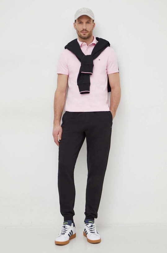 Tommy Hilfiger polo MW0MW17771 różowy SS25