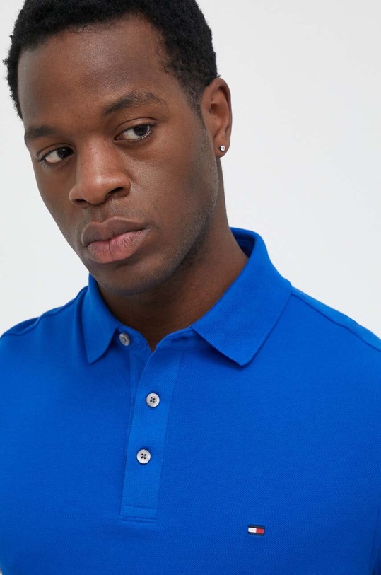 Tommy Hilfiger tricou polo albastru MW0MW17771