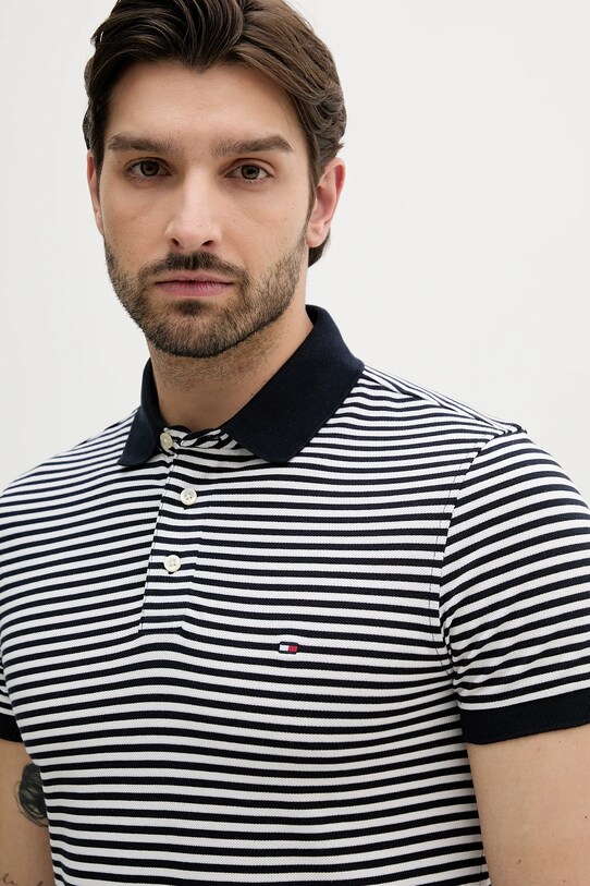 Tommy Hilfiger tricou polo bleumarin MW0MW17771