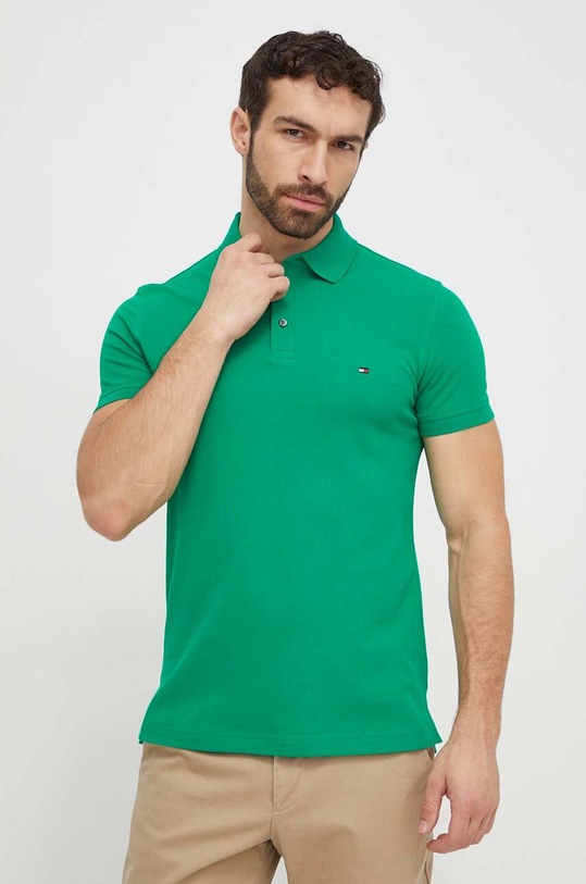 Ρούχα Πόλο Tommy Hilfiger MW0MW17771 πράσινο