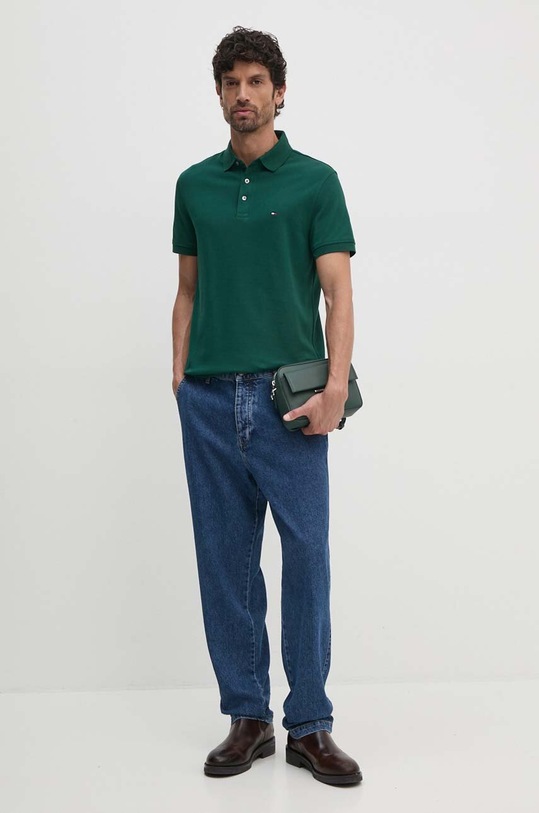 Polo tričko Tommy Hilfiger MW0MW17771 zelená SS25