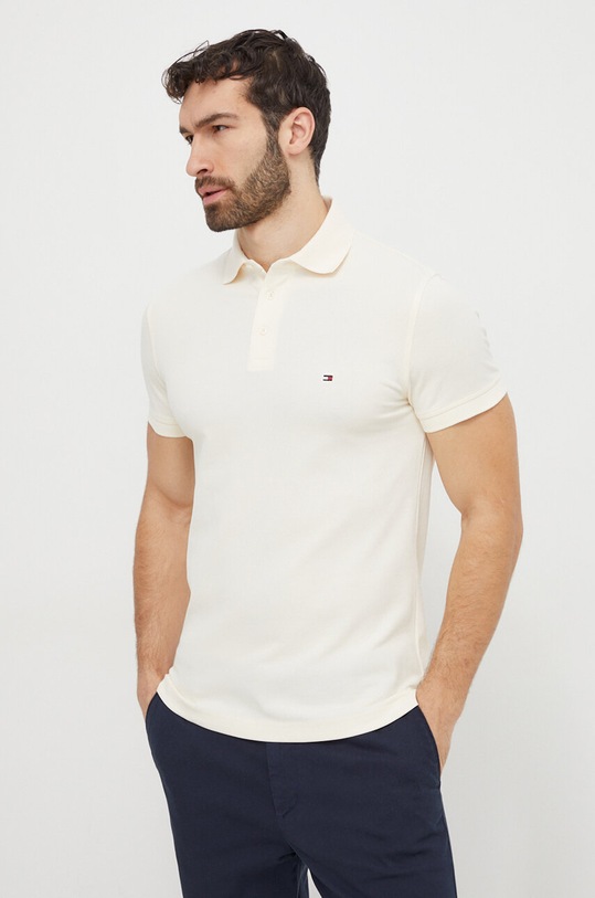 Odzież Tommy Hilfiger polo MW0MW17771 beżowy