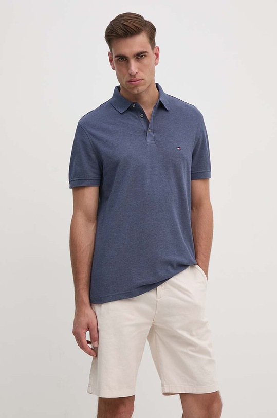 Tommy Hilfiger tricou polo uni albastru MW0MW17771