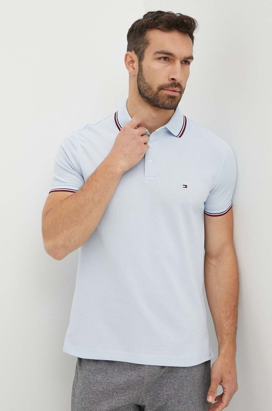 Πόλο Tommy Hilfiger MW0MW30750 μπλε AW23