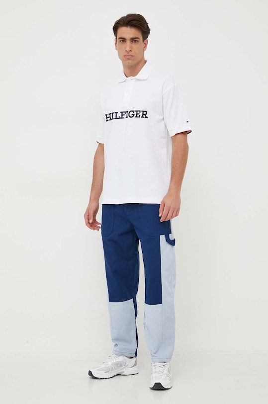 Tommy Hilfiger polo bawełniane MW0MW31676 biały AW23