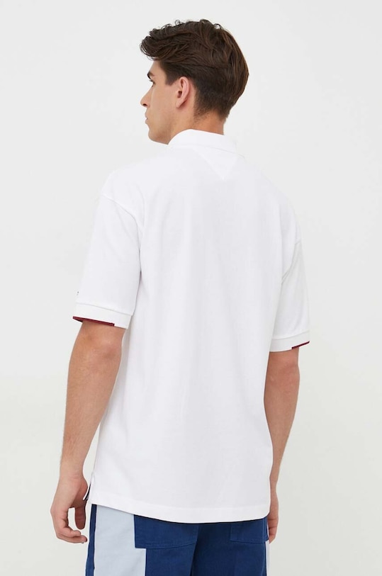 Odzież Tommy Hilfiger polo bawełniane MW0MW31676 biały