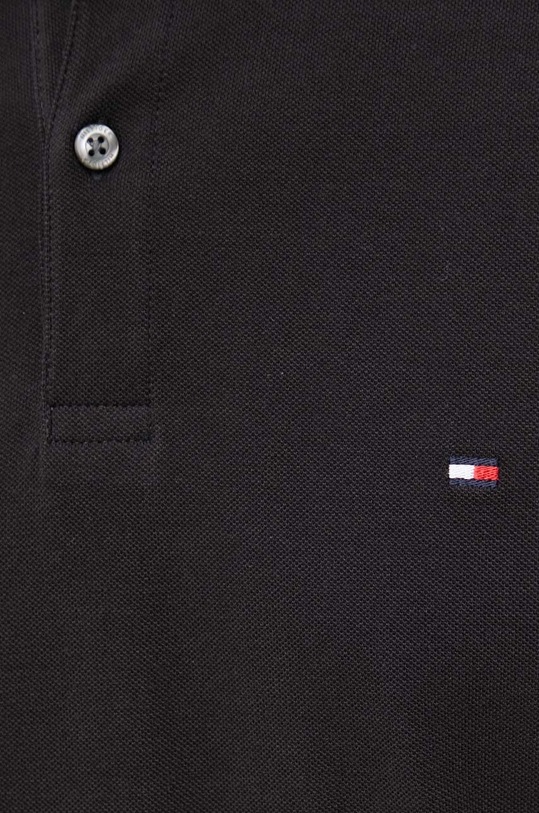 Βαμβακερό μπλουζάκι πόλο Tommy Hilfiger MW0MW32401 μαύρο