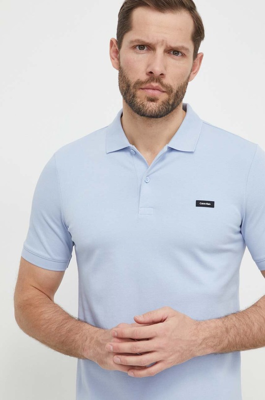 Πόλο Calvin Klein slim μπλε K10K111196