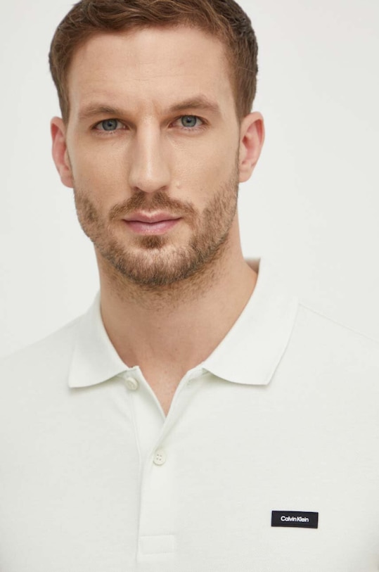 Calvin Klein tricou polo verde K10K111196