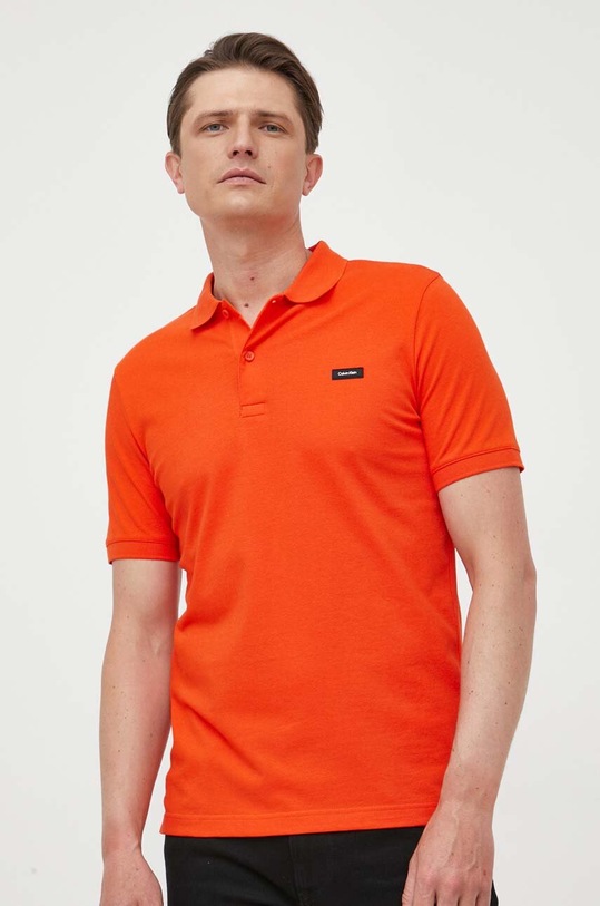 Поло Calvin Klein slim оранжевый K10K111196
