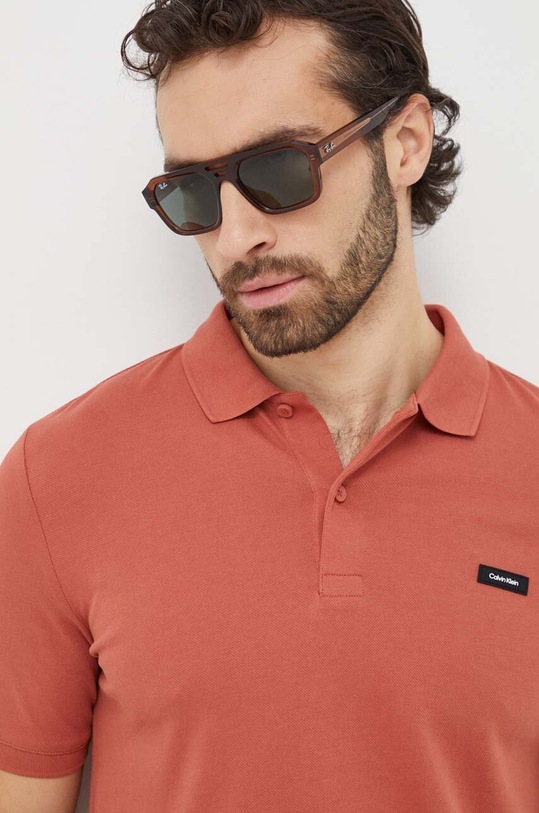 Ρούχα Πόλο Calvin Klein K10K111196 πορτοκαλί