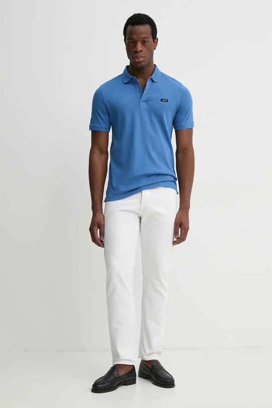 Поло Calvin Klein K10K111196 блакитний SS25