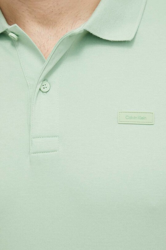 Бавовняне поло Calvin Klein зелений K10K111657
