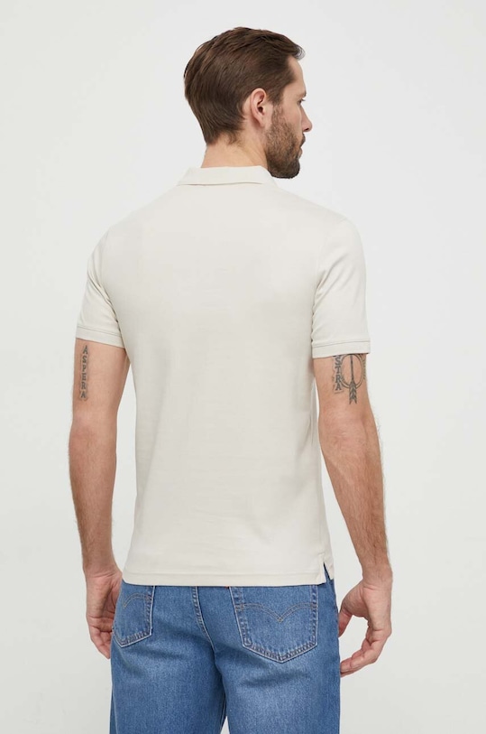 Βαμβακερό μπλουζάκι πόλο Calvin Klein K10K111657 μπεζ AA00