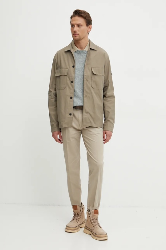 Бавовняне поло Calvin Klein K10K111657 бежевий AA00