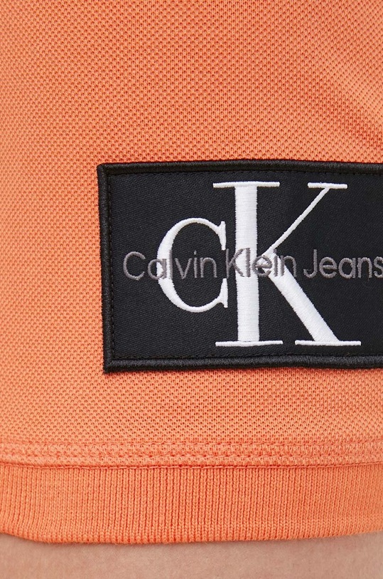 Bavlnené polo tričko Calvin Klein Jeans J30J323394 oranžová
