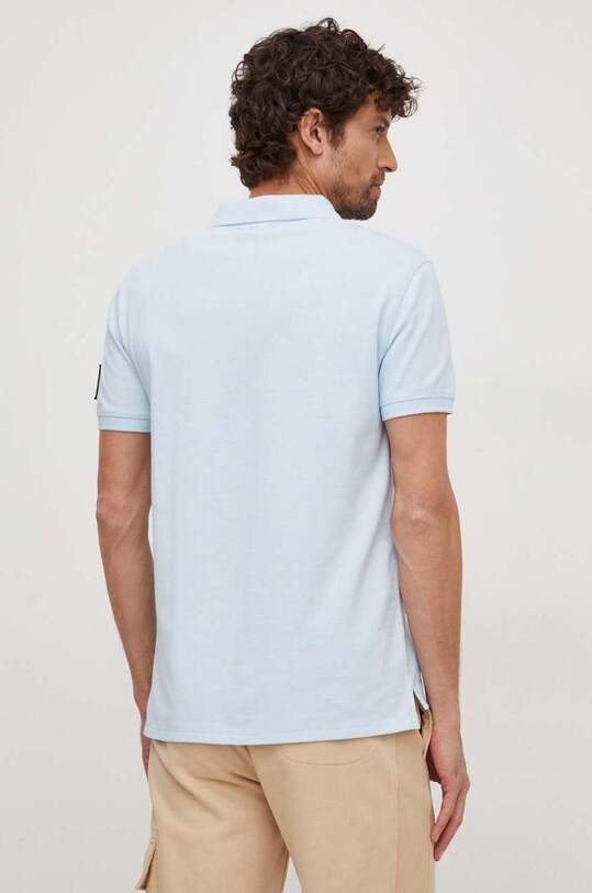 Oblečenie Bavlnené polo tričko Calvin Klein Jeans J30J323394 modrá