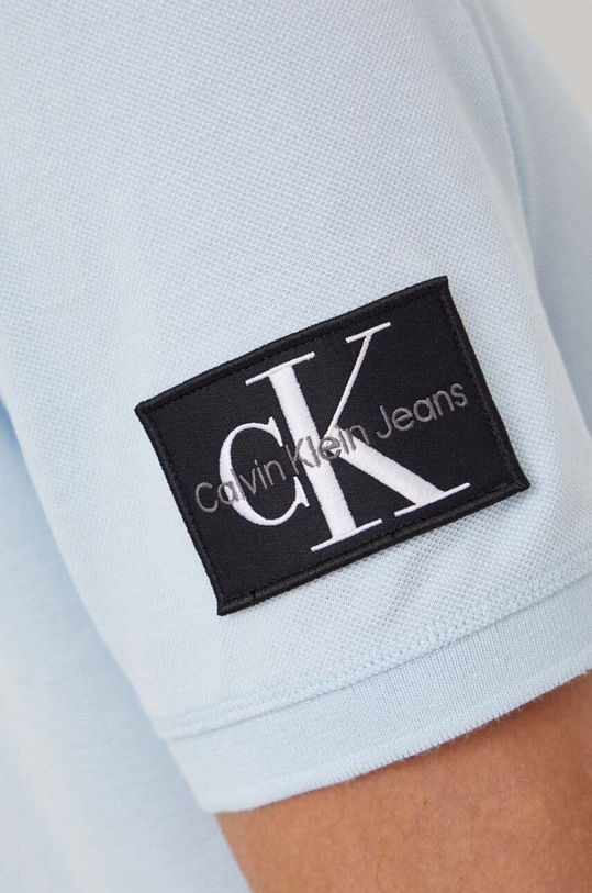 Calvin Klein Jeans polo bawełniane J30J323394 niebieski