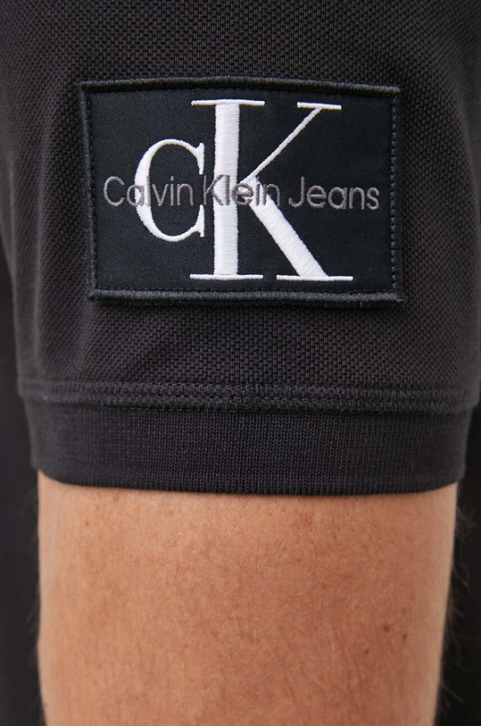 Calvin Klein Jeans polo bawełniane J30J323394 czarny
