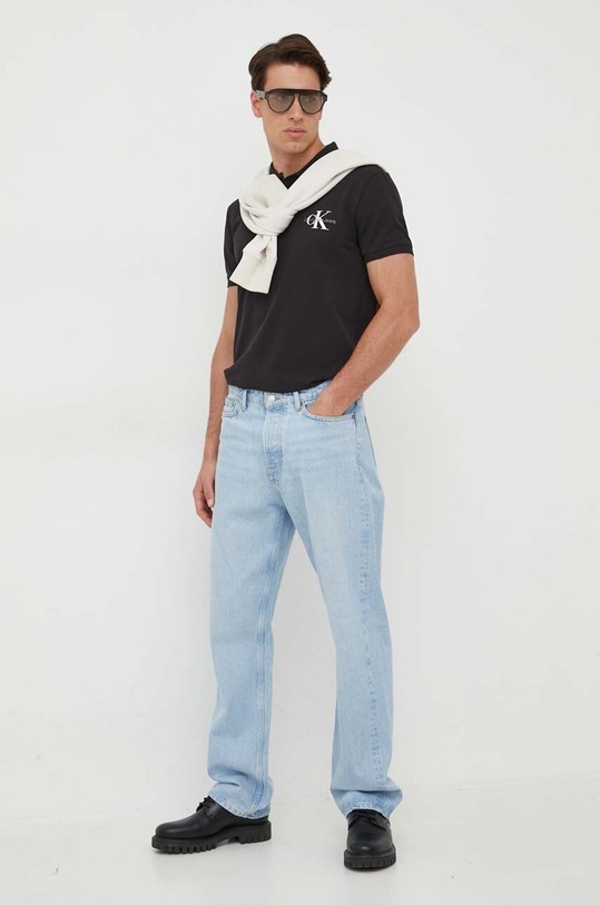 Calvin Klein Jeans polo J30J323395 czarny AW23
