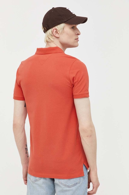 Odzież Tommy Jeans polo bawełniane DM0DM15940 pomarańczowy
