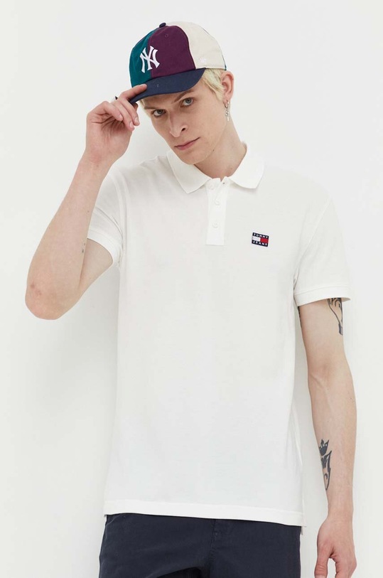 Tommy Jeans polo bawełniane beżowy DM0DM16224