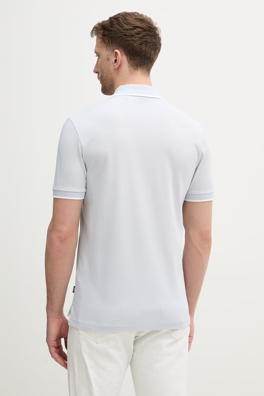 Одяг Бавовняне поло BOSS 50494697 блакитний