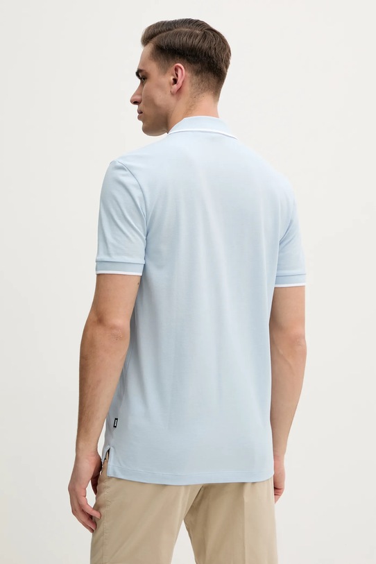 Одяг Бавовняне поло BOSS Parlay 190 50494697 блакитний