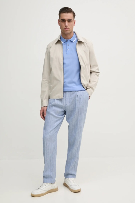 BOSS polo de bumbac Parlay 190 50494697 albastru NC25