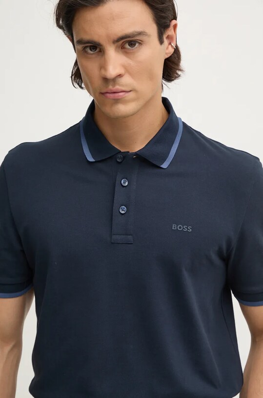 BOSS polo de bumbac bleumarin 50494697