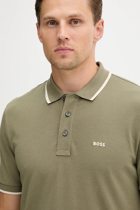 Bombažen polo BOSS 50494697 zelena