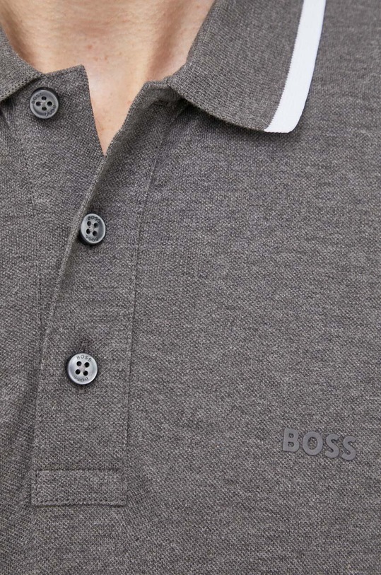 BOSS polo bawełniane 50494697 szary