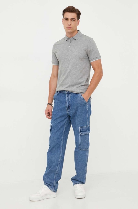 BOSS polo 50494970 szary AW23