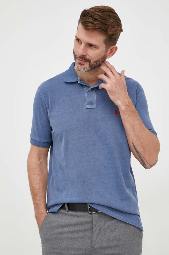 Polo Ralph Lauren polo bawełniane 710850860 niebieski AW24