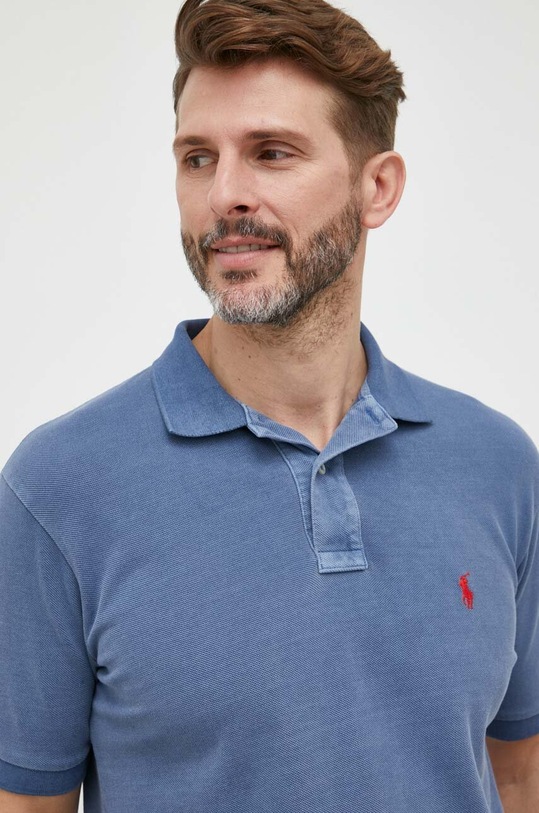 Polo Ralph Lauren polo bawełniane niebieski 710850860