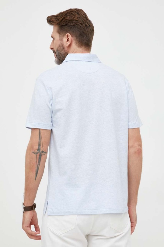 Polo se lněnou směsí Polo Ralph Lauren modrá 710870462