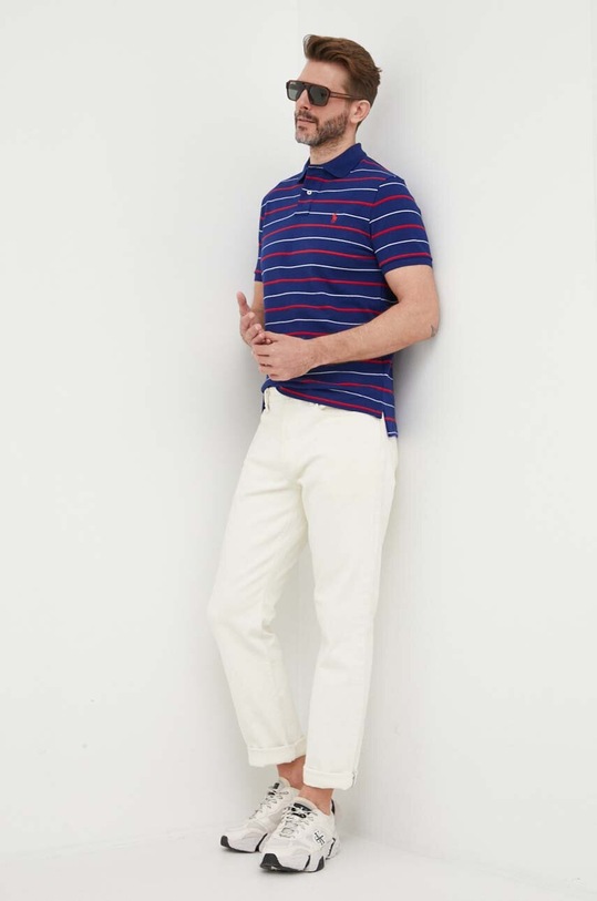 Polo Ralph Lauren polo bawełniane 710910519 granatowy AW23